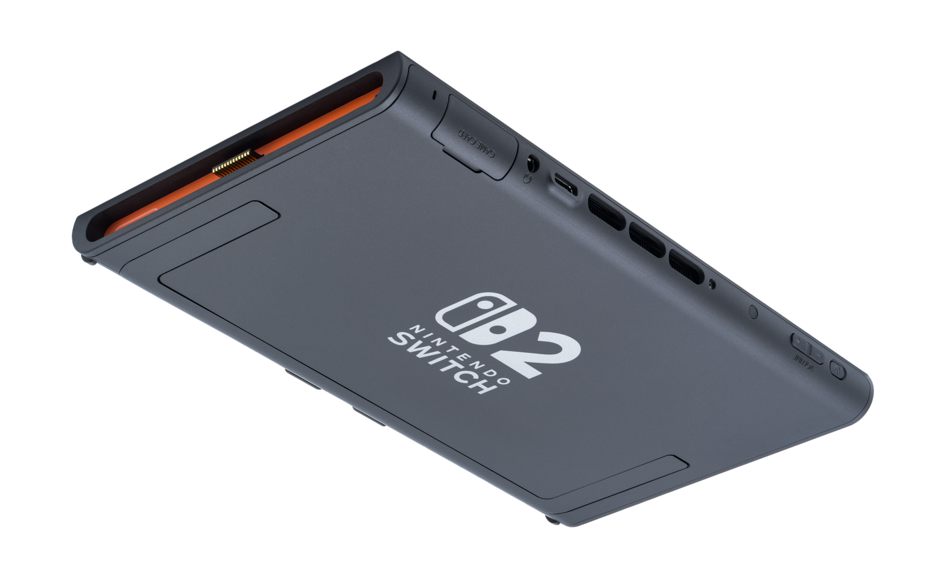 Back view of the Nintendo Switch 2 console showing its logo