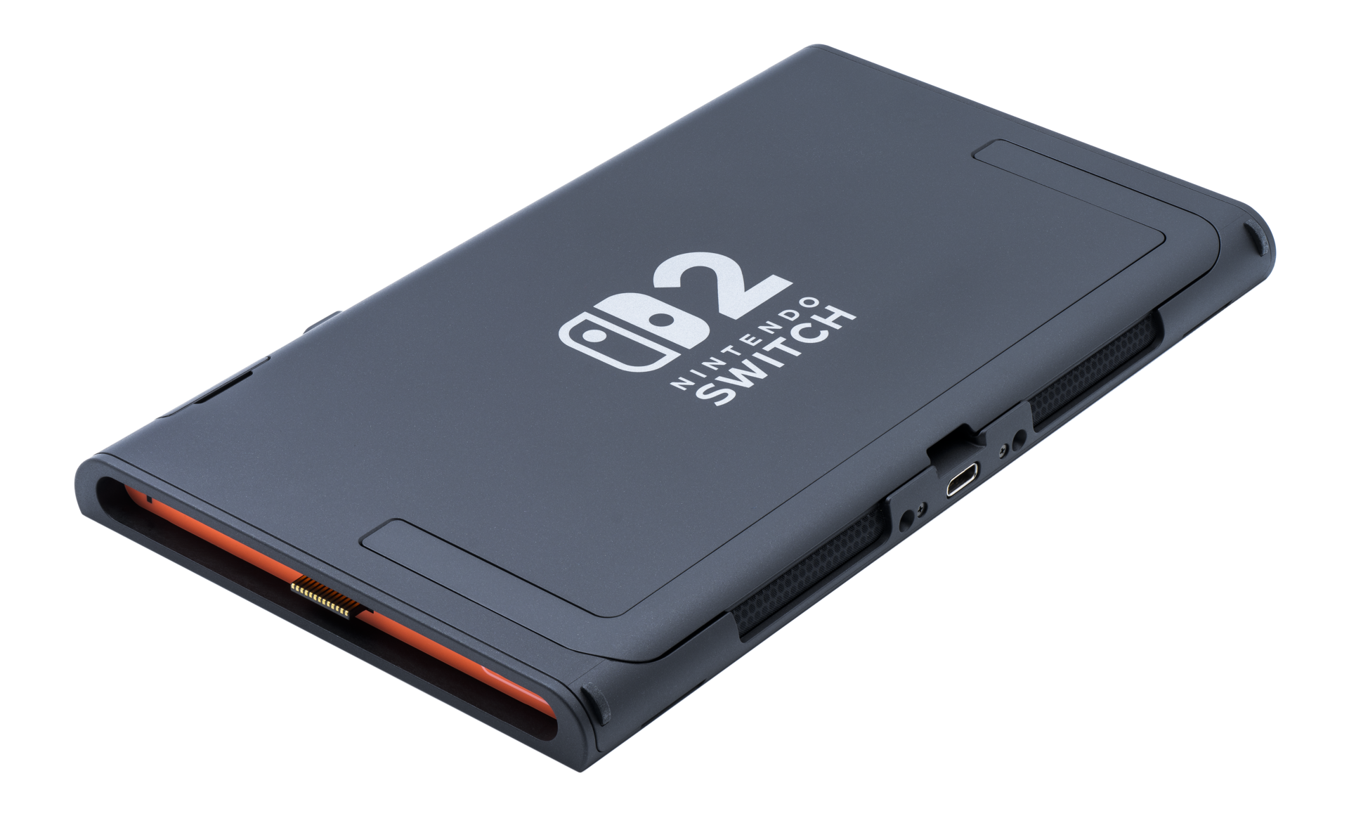 Nintendo Switch 2 console seen from the front with its logo